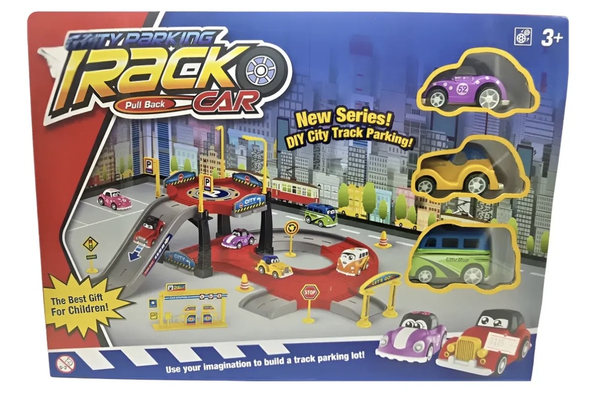 Set De Autos y Pista Con Parking - Imagen 3