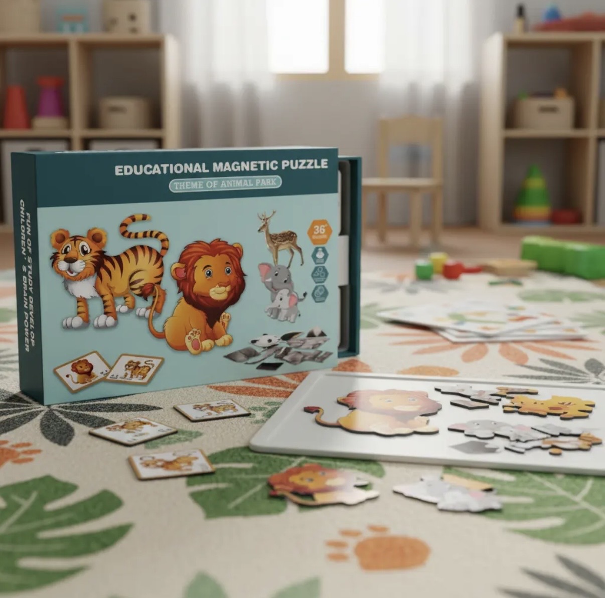 Puzzle Juego Magnético Animales de la Selva - Imagen 2