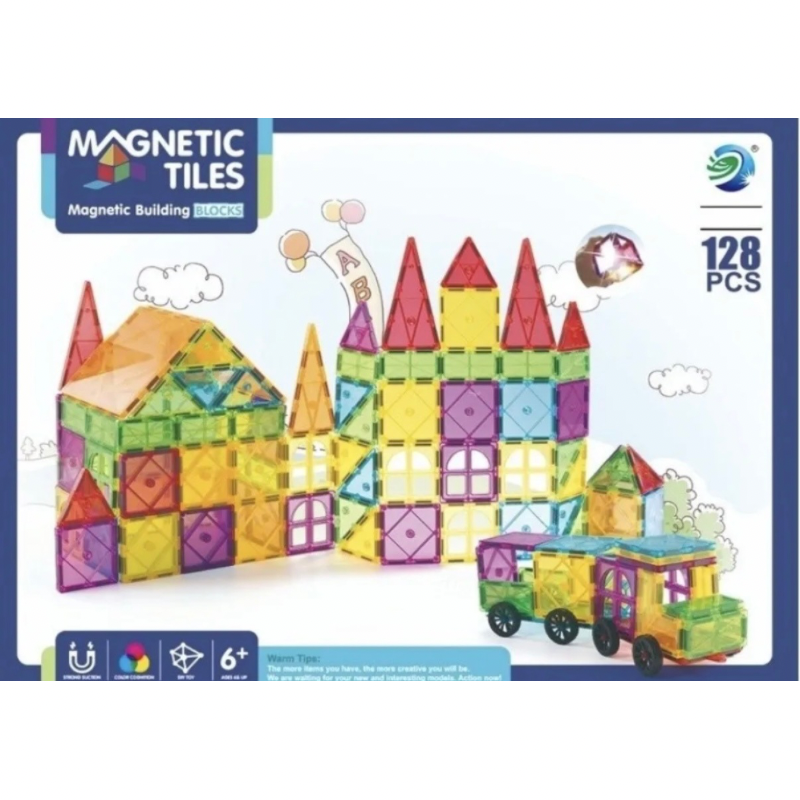 Bloque Magnético Juego de Construcción 128 piezas