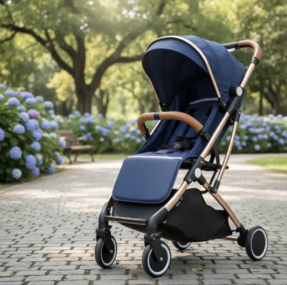 Coche de Paseo Traveller Plegable Azul