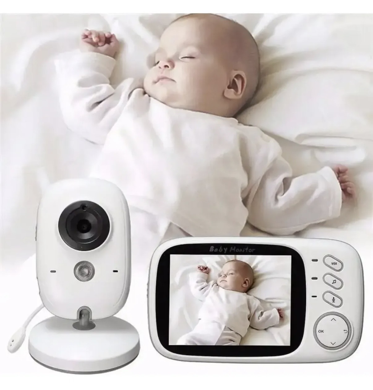 Cámara BabyCall Visión Nocturna y Sonido con Pantalla - Imagen 3