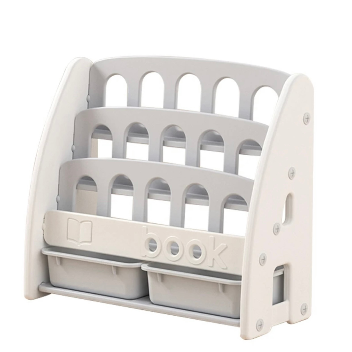 Biblioteca Infantil con Estantes Gris/Blanco - Imagen 3