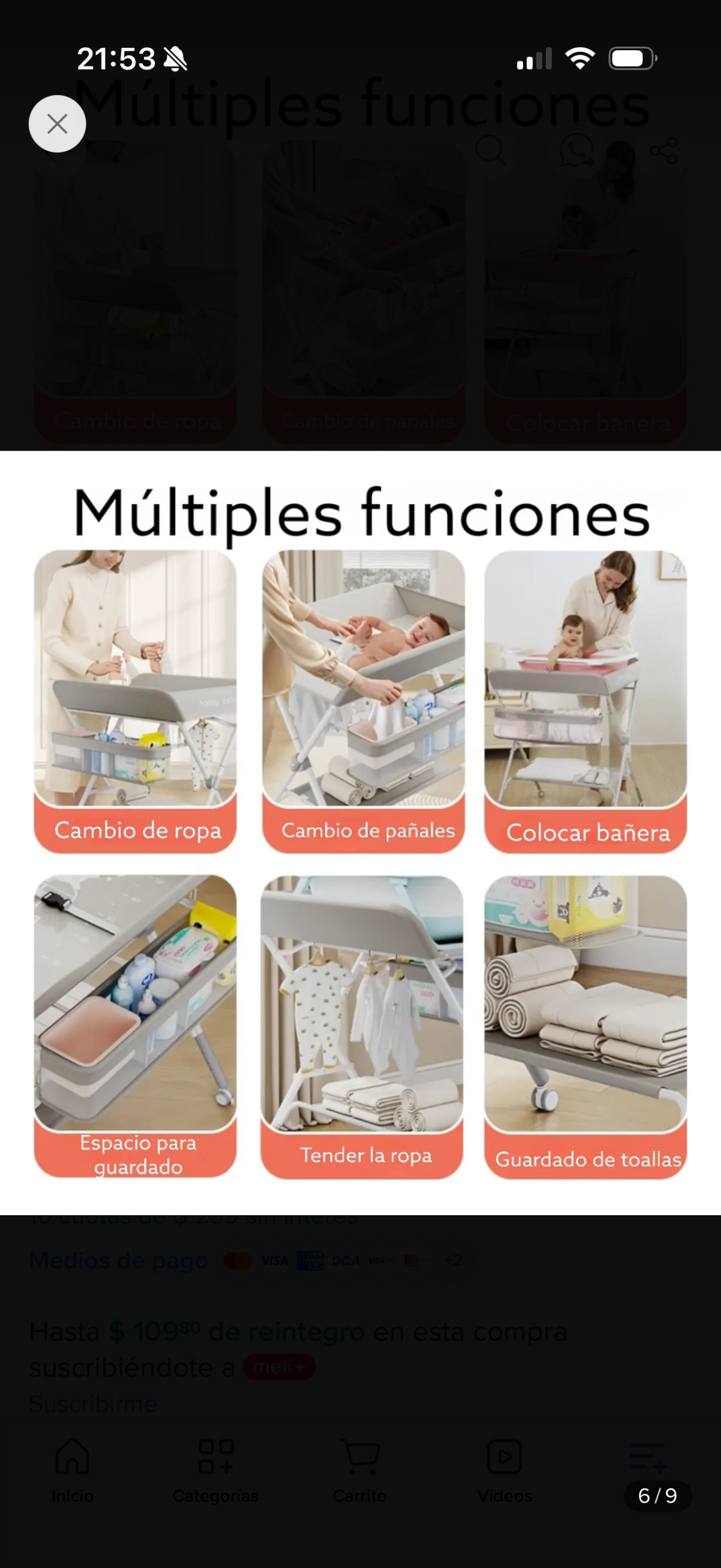 Cambiador Para Bebes Plegable - Imagen 2