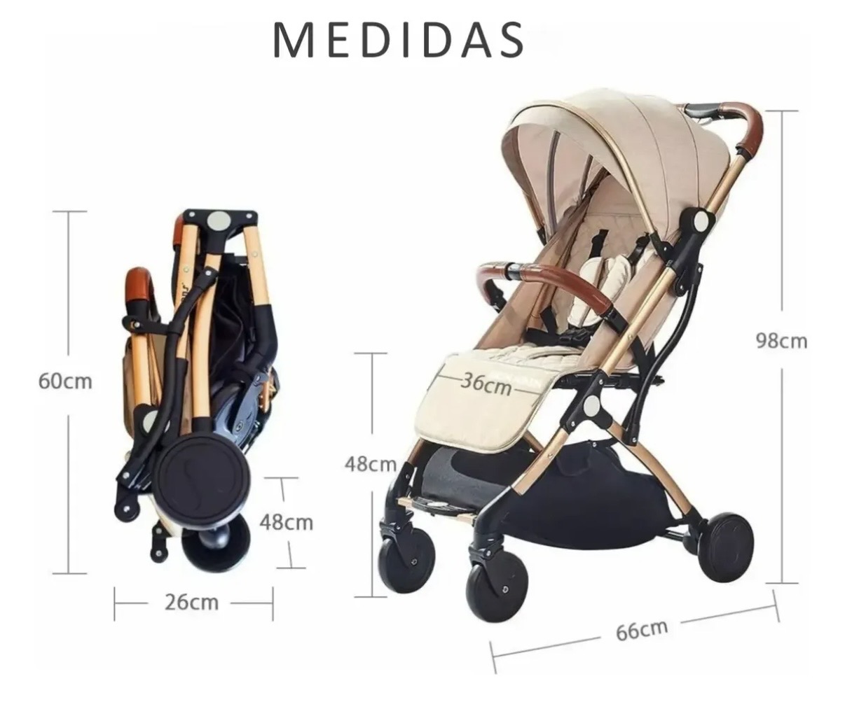 Coche de Paseo Traveller Plegable Azul - Imagen 4