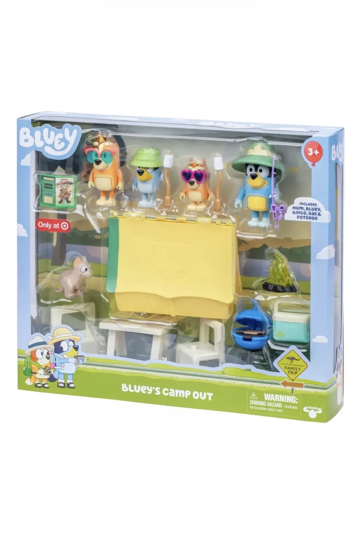 Bluey set de Campamento